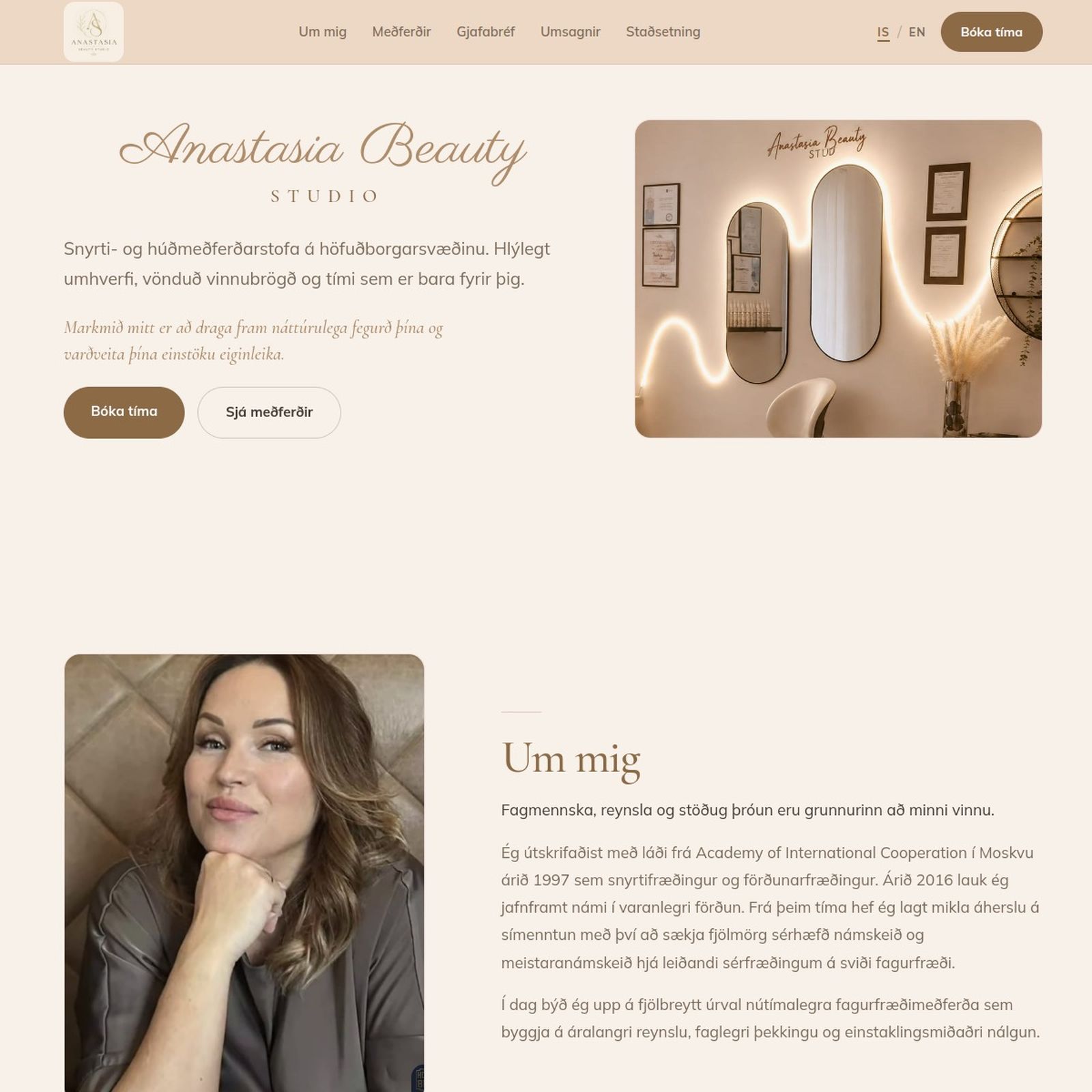 Forsíða Anastasia Beauty Studio