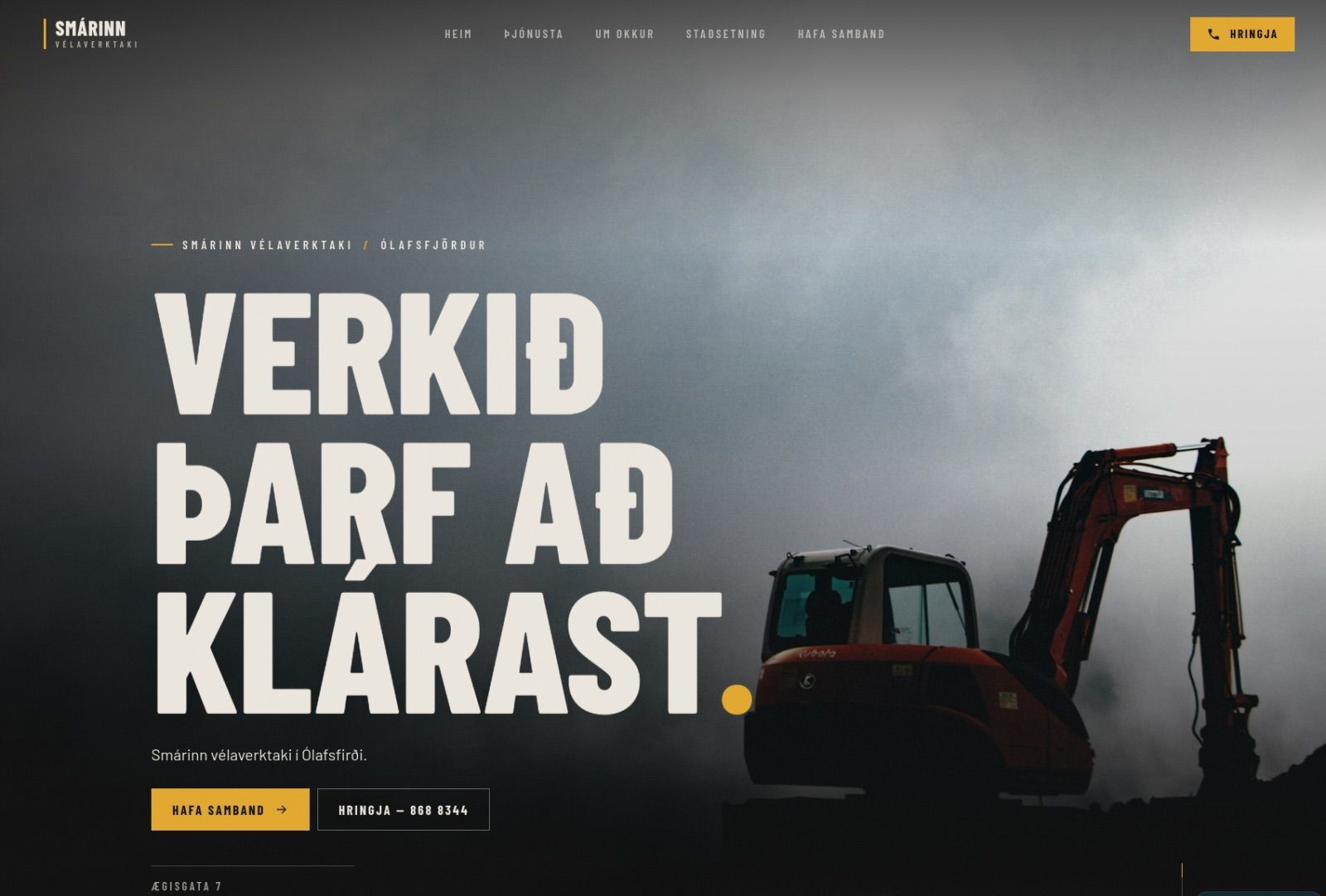 Forsíða Smárinn Vélaverktaki
