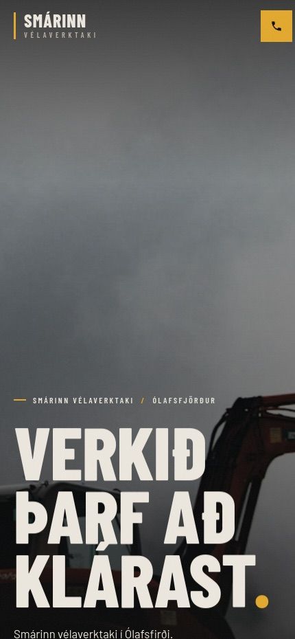 Smárinn Vélaverktaki í síma